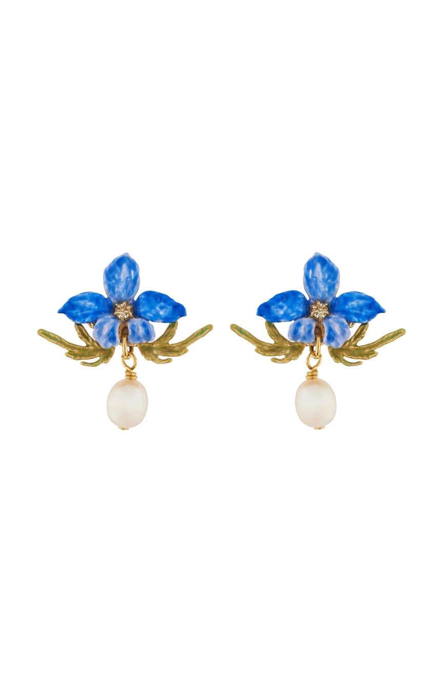 Les Nereides Thousand Pansises Post Earrings
