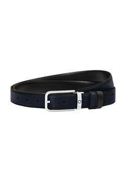 Montblanc 30 mm Reversible Belt in Grain Leather with Rectangular Buckle