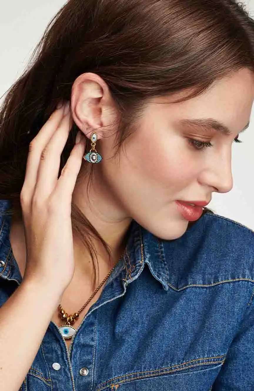 Mon Reve For U Evil Eye Earrings