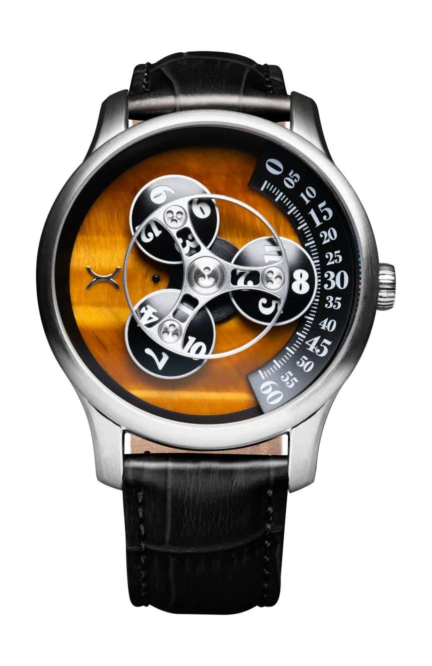 Xeric Triptych Automatic Wandering Hour Stone Edition Tigerseye