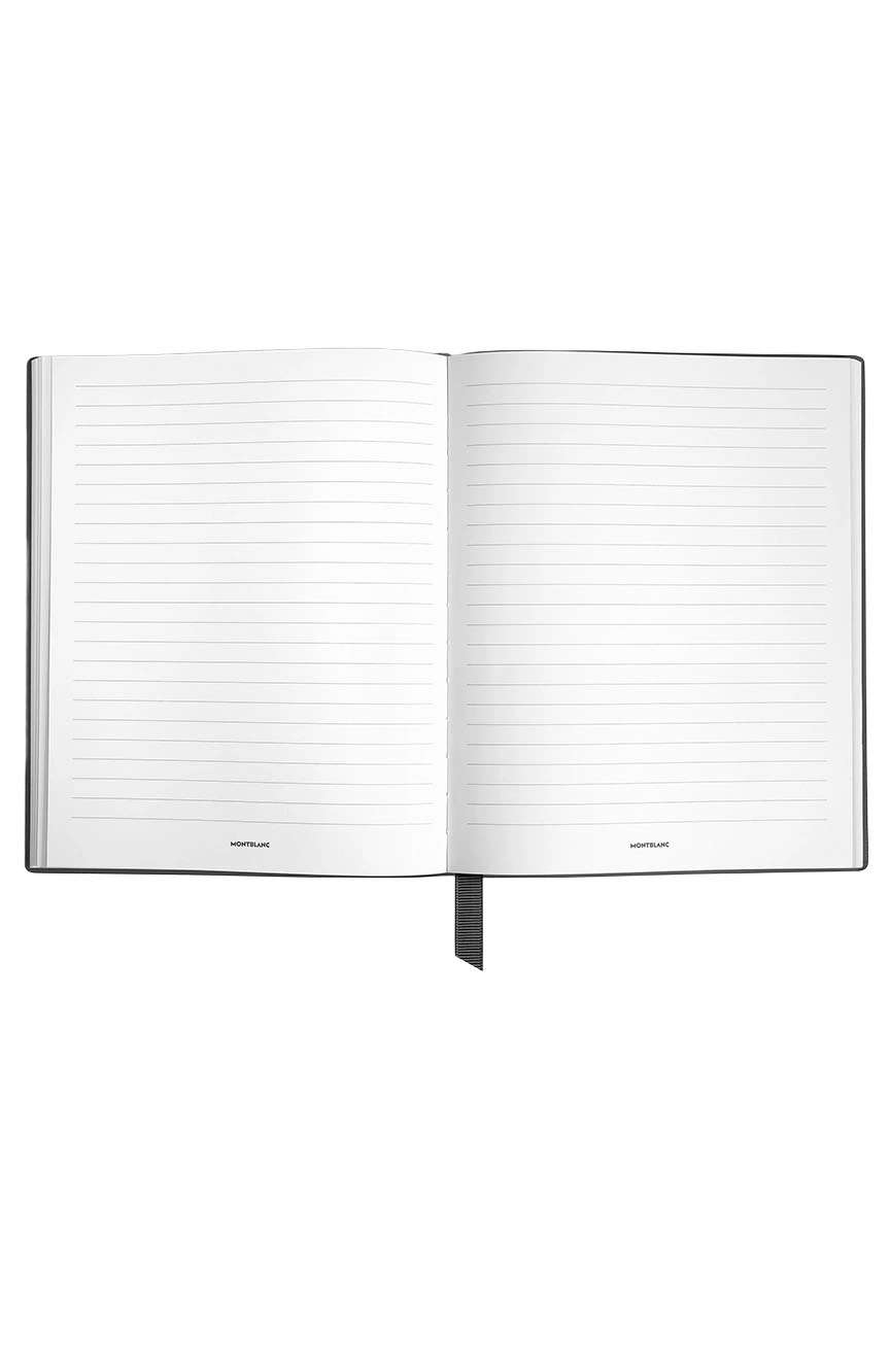 Montblanc Notebook Small Black Leather Black Lined Pages