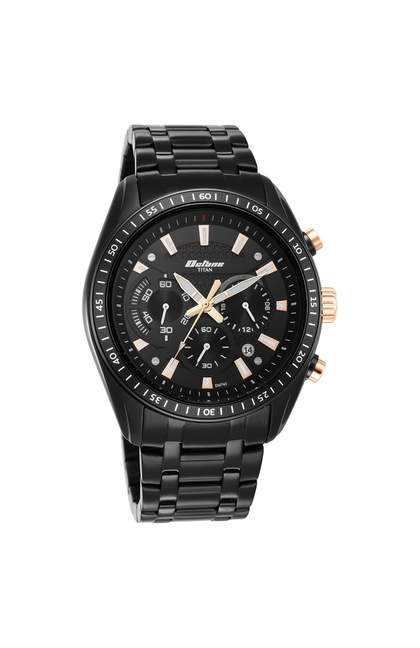 Titan octane black deals metal watch