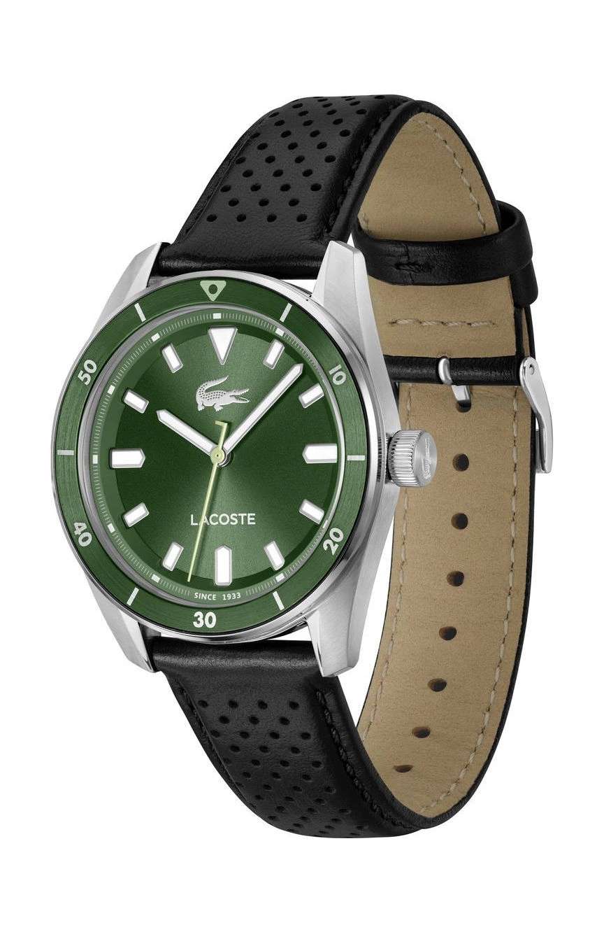 Lacoste Men Boston Round Leather 39 mm