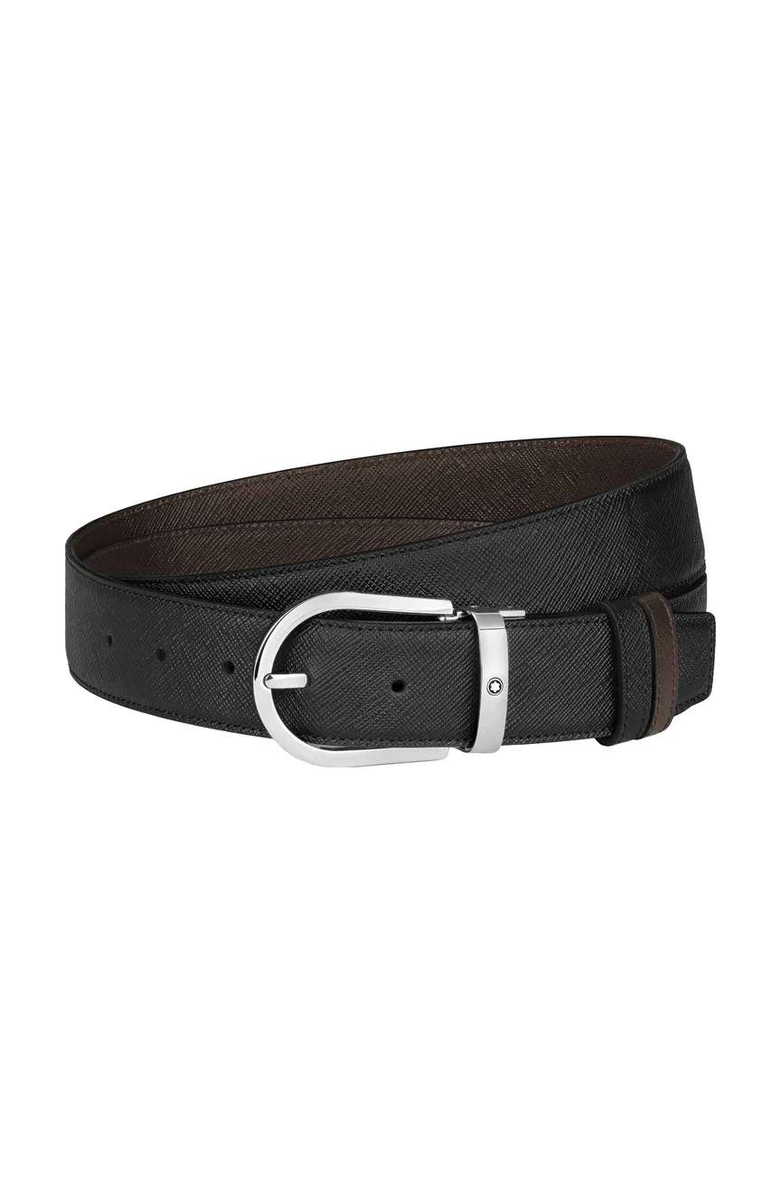 Montblanc Horseshoe 35 mm Reversible Belt in Sartorial Leather