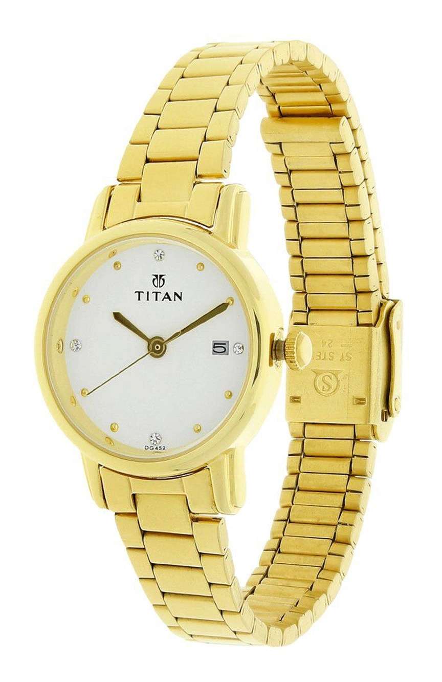 تيتان Karishma White Dial Women Watch With Stainless Steel Strap