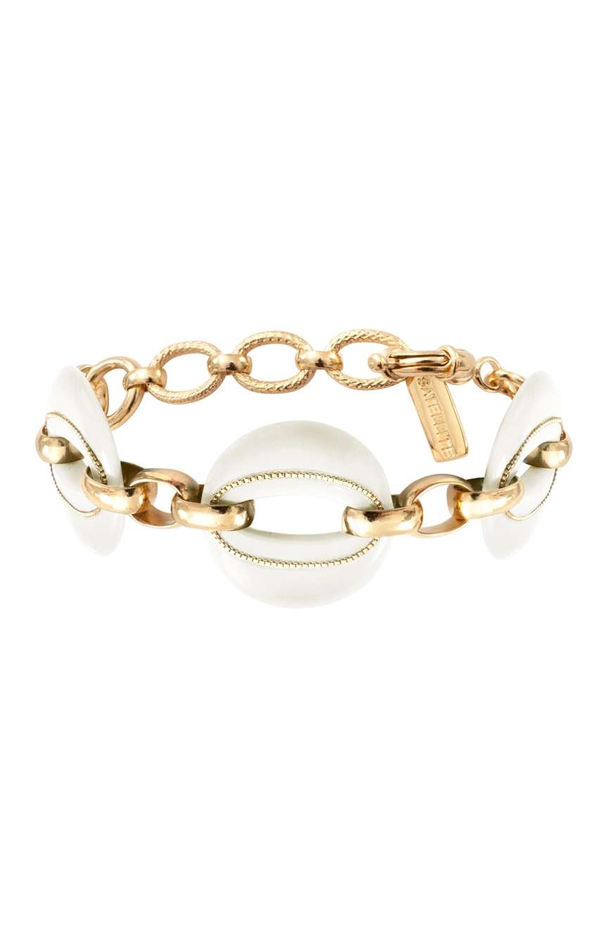 Satellite Masseria Gold-Plated Chain Bracelet - White