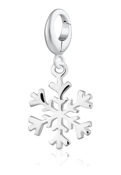 Lily Charmed Silver Snowflake Charm
