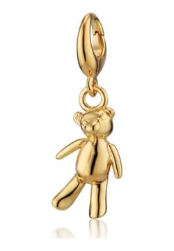 Lily Charmed Gold Vintage Teddy Bear Charm
