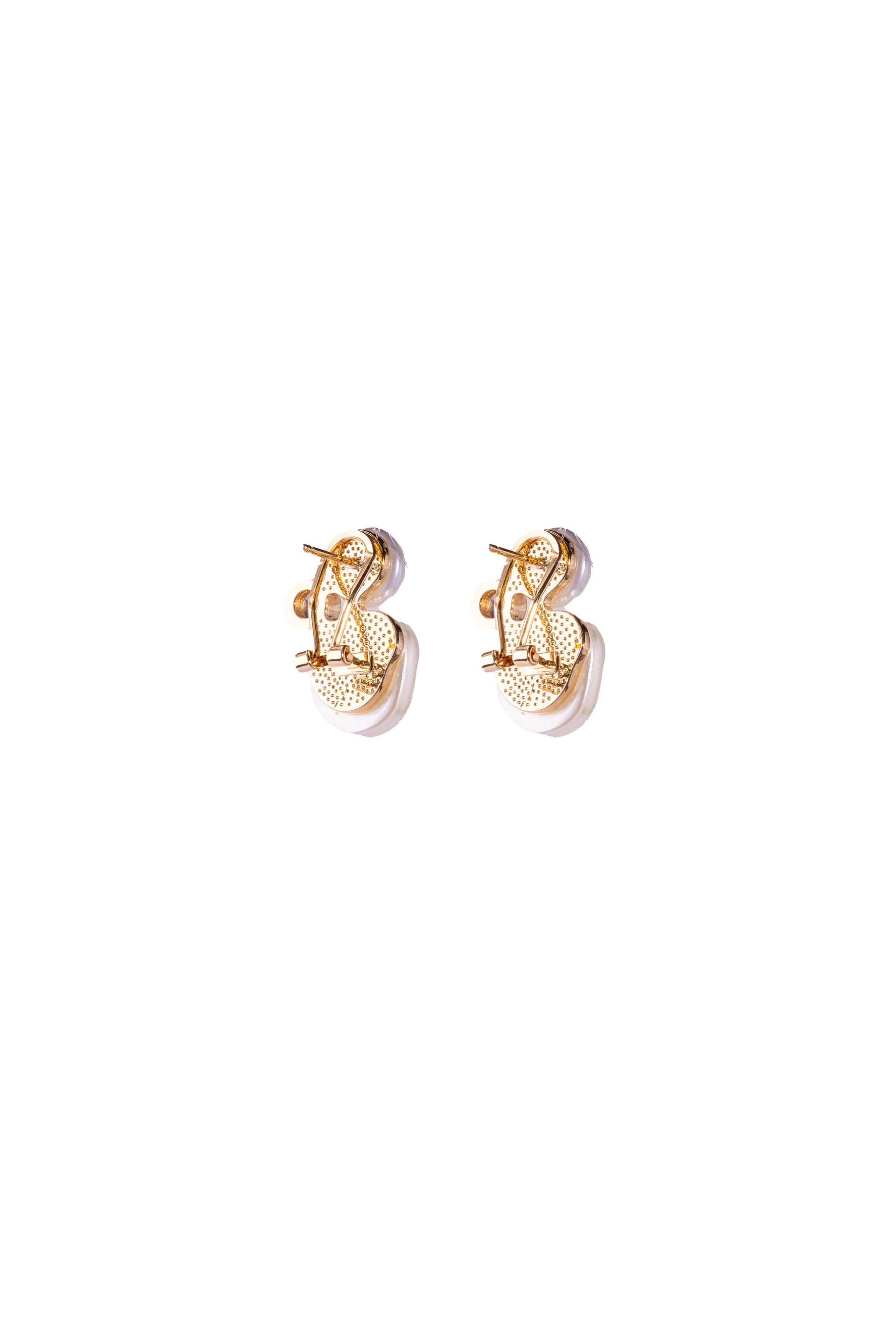 Madreperla Zirconia and pearl earrings