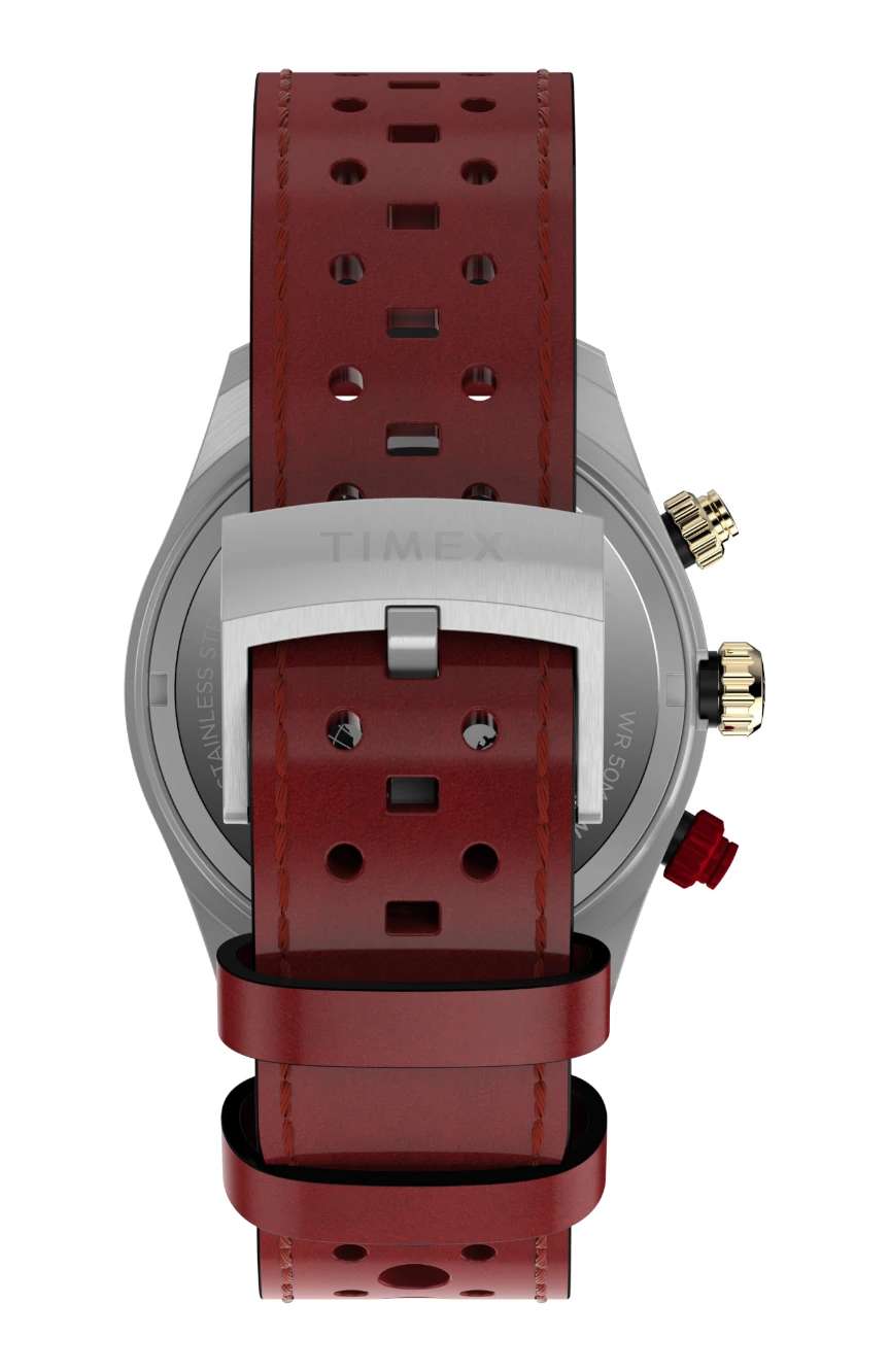 Timex Waterbury Heritage Chronograph 39mm Leather Strap Watch