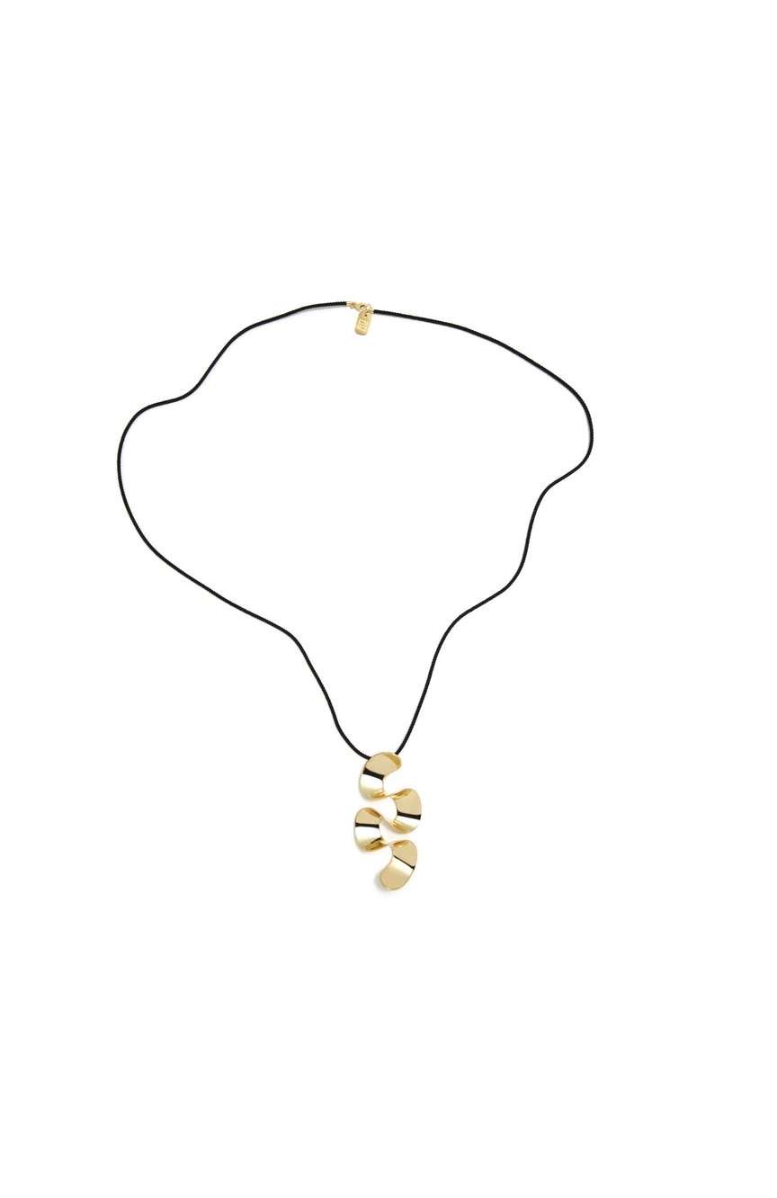 بيرتيجاز Rocio Gold Black Silk Cord Necklace
