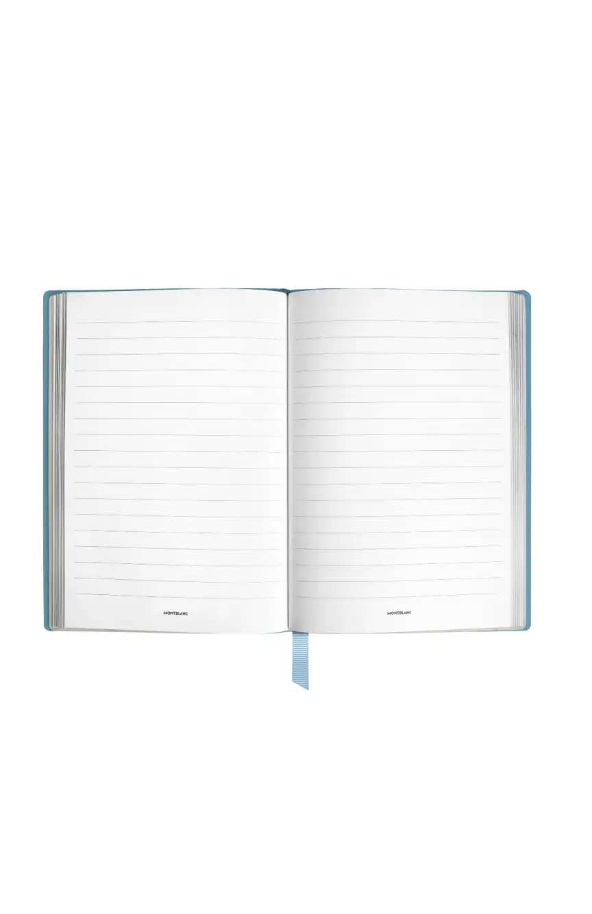 مون بلان Notebook Medium Saffiano Leather Pale Blue Lined Pages