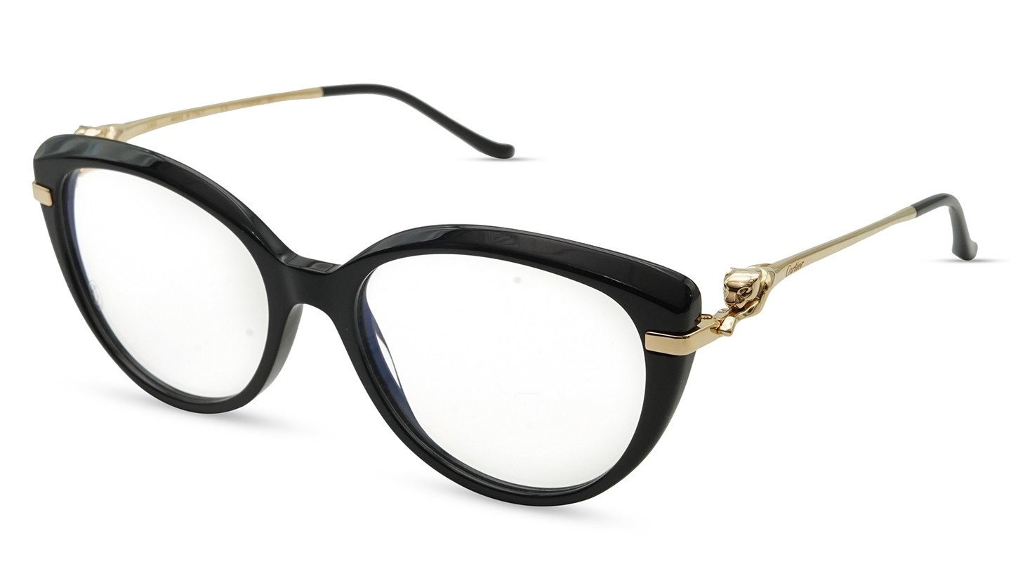 Cartier Women Cat Eye Black Eyeglass RivoliShop