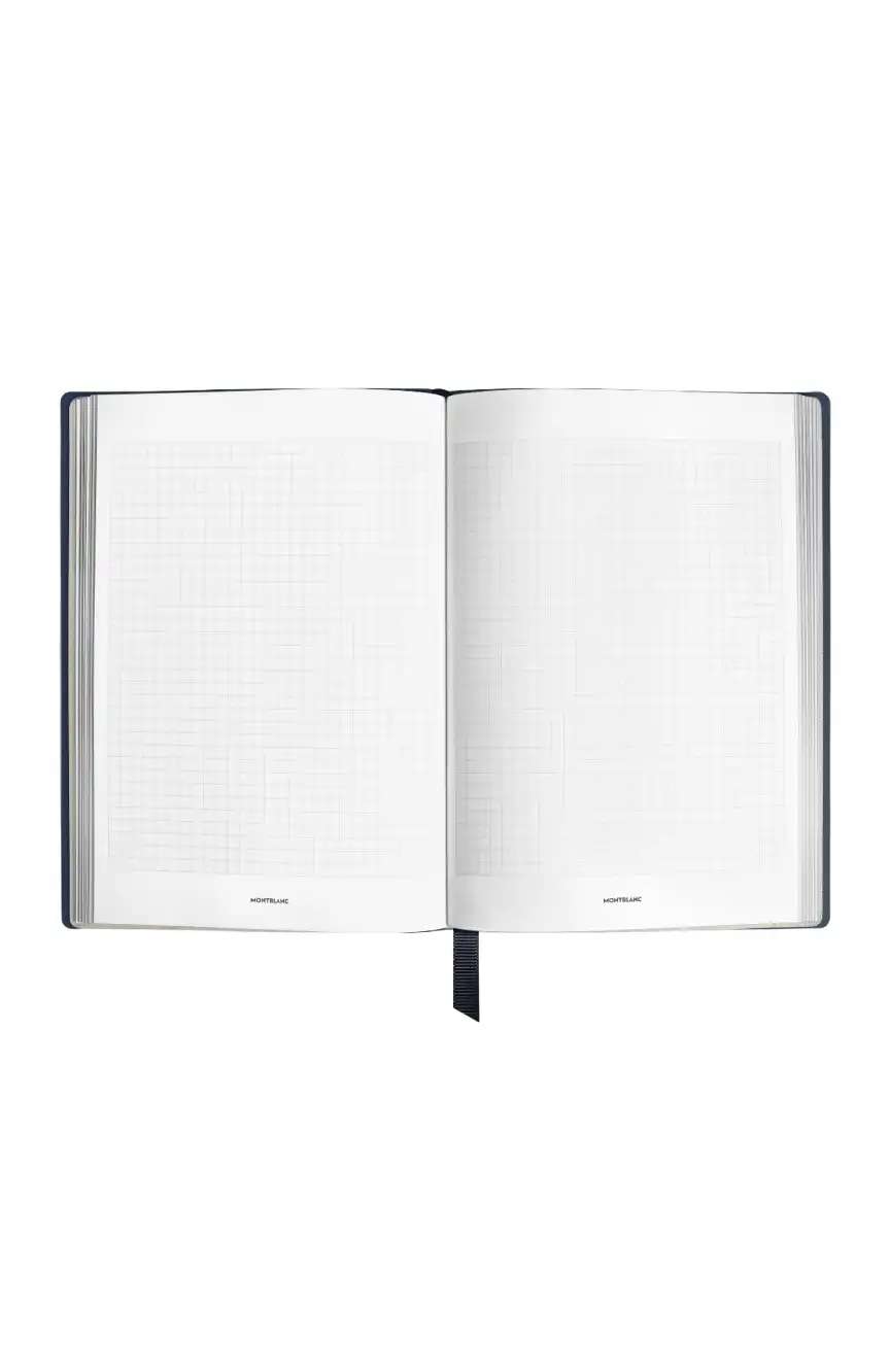 Montblanc Notebook Medium Saffiano Leather Blue Squared Pages