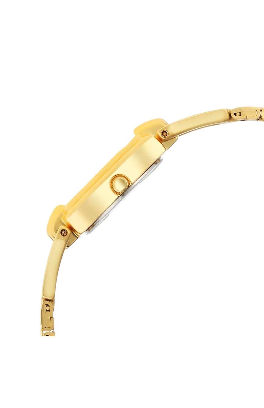 Titan Karishma Ladies Silver Round Dial Golden Stainless Steel Strap Watch For Women