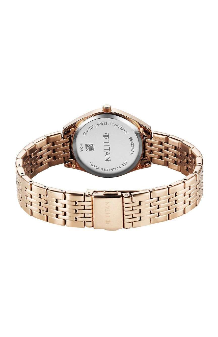 Titan Workmode Quartz Analog Silver Dial Stainless Steel Strap Watch For Women