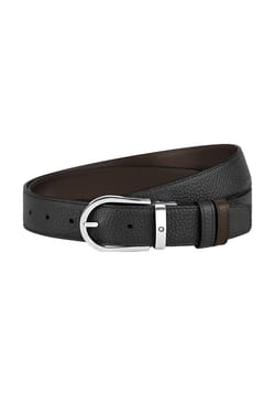Montblanc Horseshoe 35 mm Reversible Belt in Grain Leather