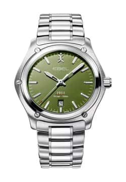Ebel ساعة يد رجالية بسوار ستانلس ستيل بتقنية الكوارتز 1911