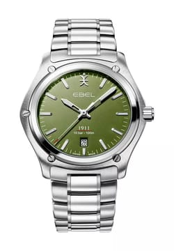 Ebel ساعة يد رجالية بسوار ستانلس ستيل بتقنية الكوارتز 1911