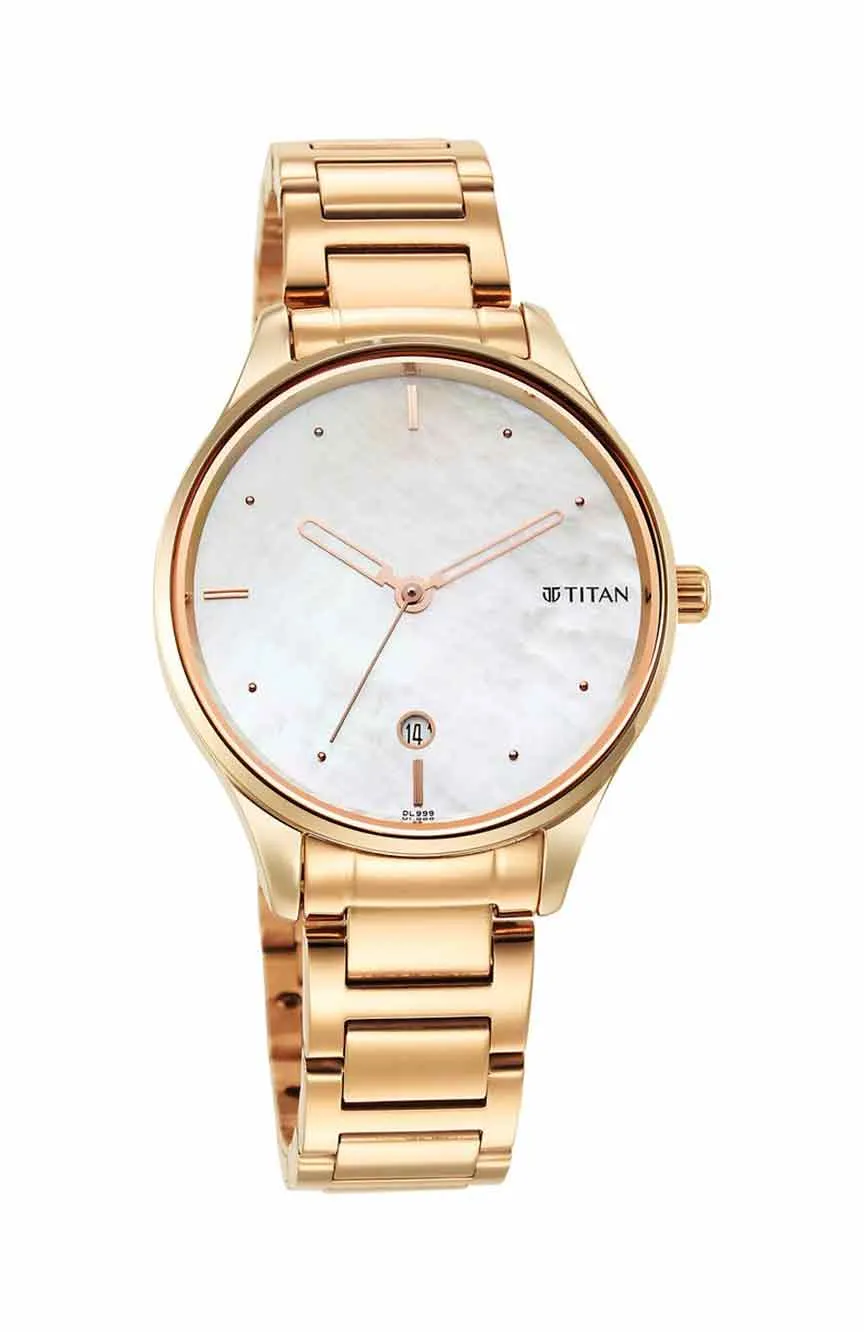 

Titan | Titan Pastel Dreams White Mother Of Pearl Dial Analog Metal Strap watch for Women