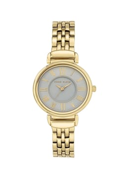 Anne Klein ساعة يد نسائية بسوار ستانلس ستيل بتقنية الكوارتز
