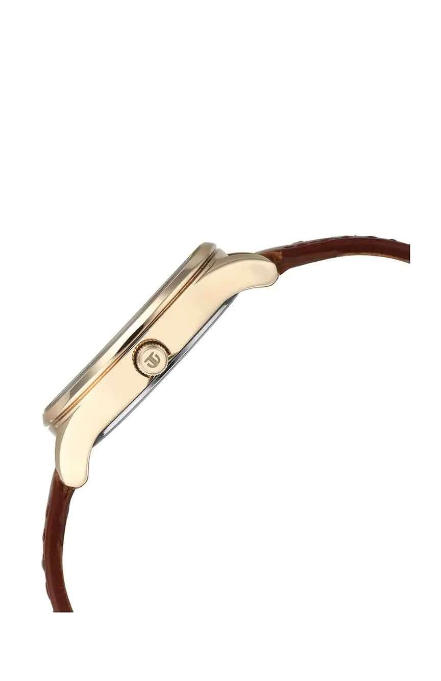 تيتان ساعة تيتان يين آند يانج بميناء أحمر وسوار جلدي للنساء