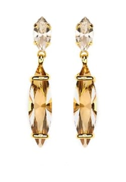 Andrea Marazzini أقراط ديفينا مطلية بالروديوم، ظل ذهبي