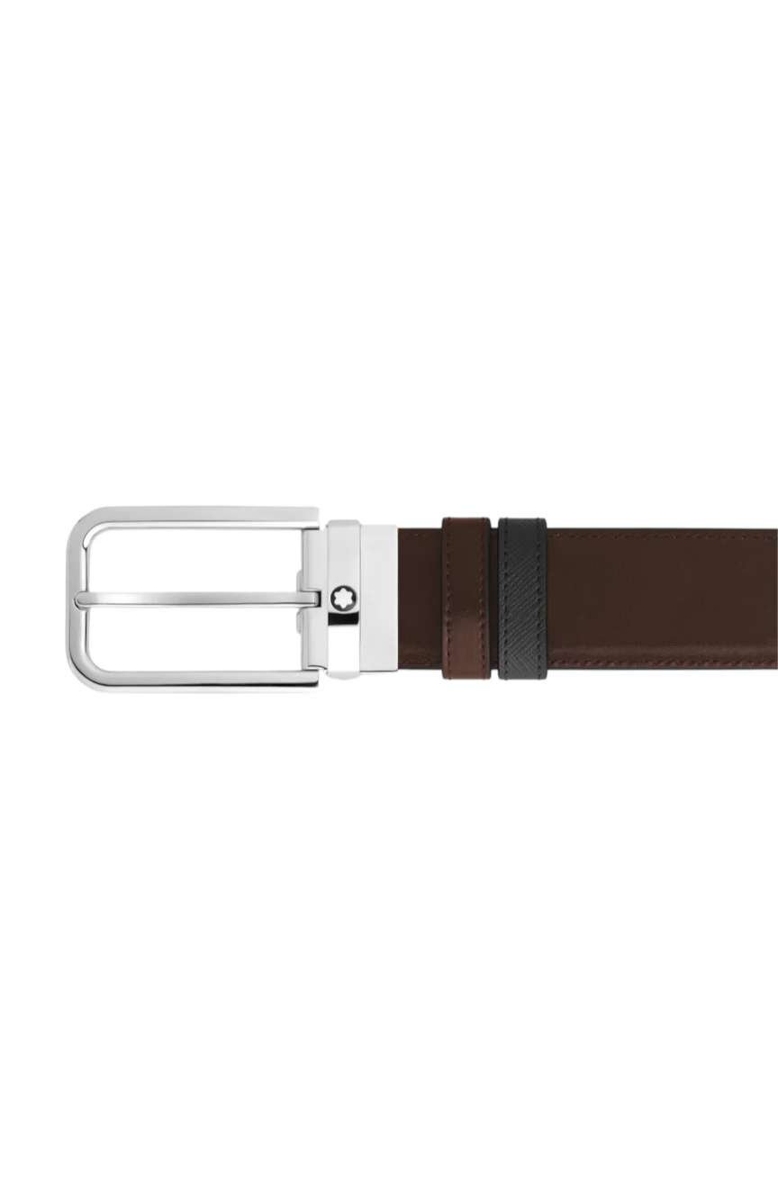 Montblanc 35 mm Reversible Belt in Sartorial Leather with Rectangular Buckle