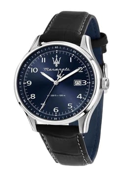 MASERATI Men Leather Quartz Watch