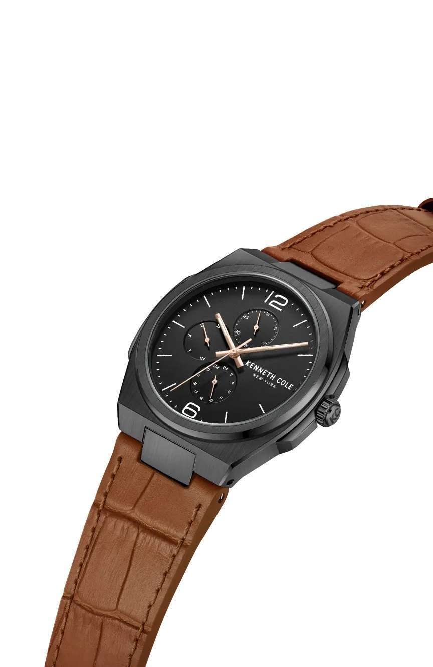 Kenneth Cole Kenneth Cole Mens Fashion Leather Quartz Watch KCWGF0016201
