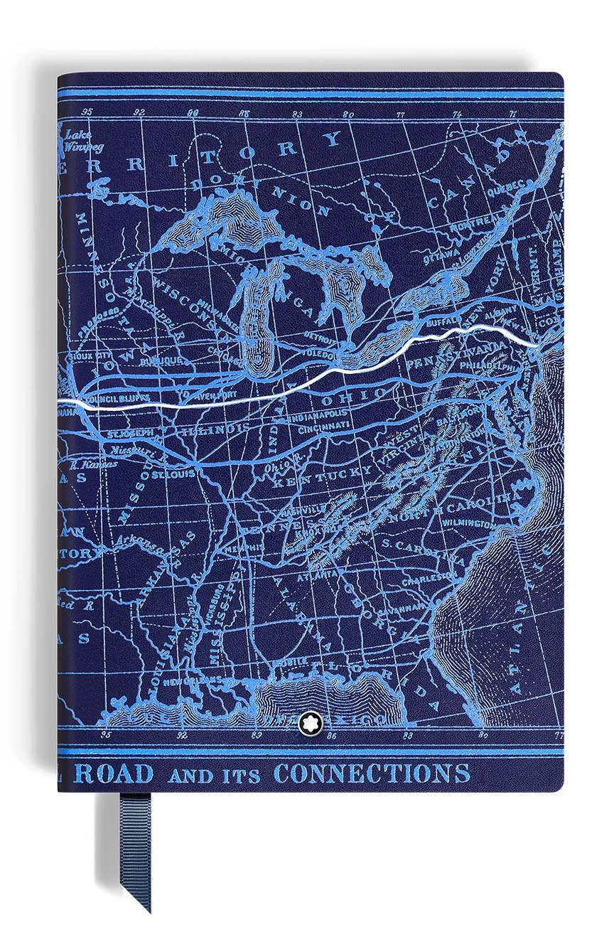 Montblanc Notebook Medium, Meisterstuck Around The World In 80 Days, Blue - Lined