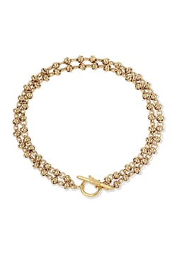 Gas Bijoux Double Row Interlaced Circle Chain Necklace