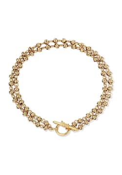 Gas Bijoux Double Row Interlaced Circle Chain Necklace