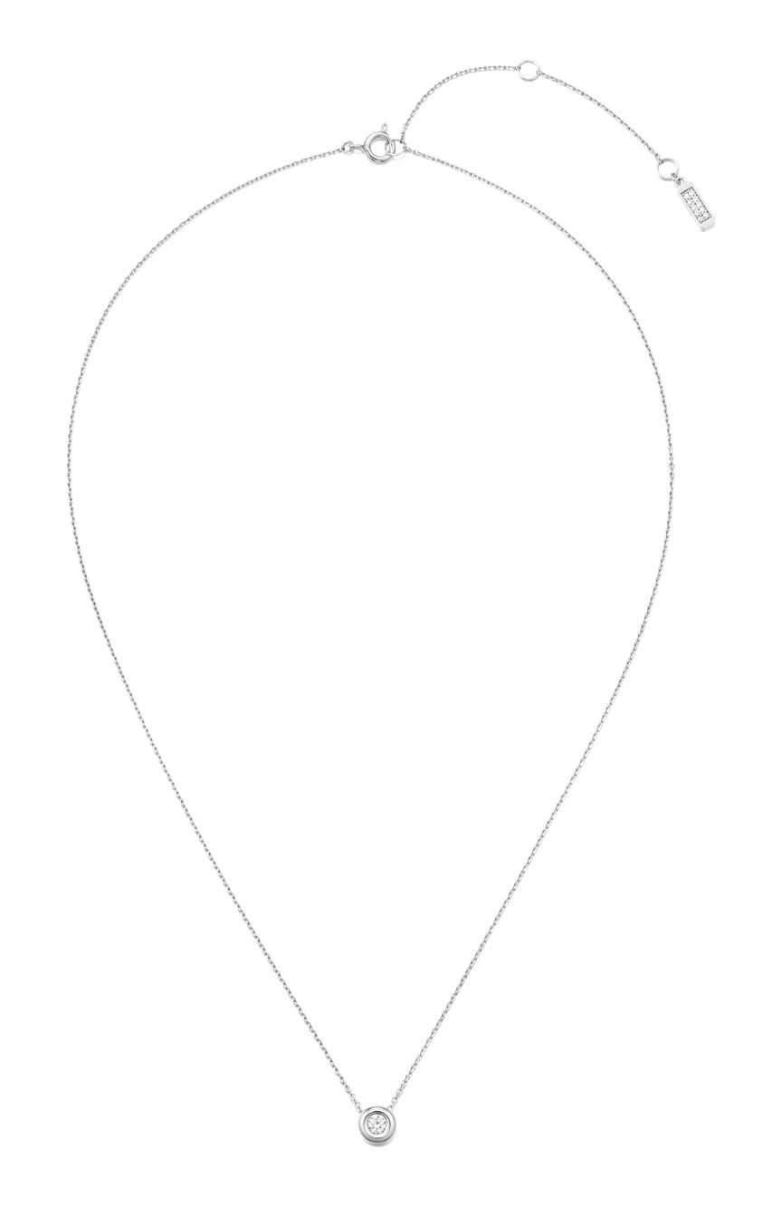 Numbering Bezel Set Solitaire Pendant Necklace