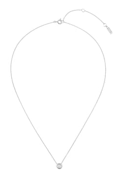 Numbering Bezel Set Solitaire Pendant Necklace