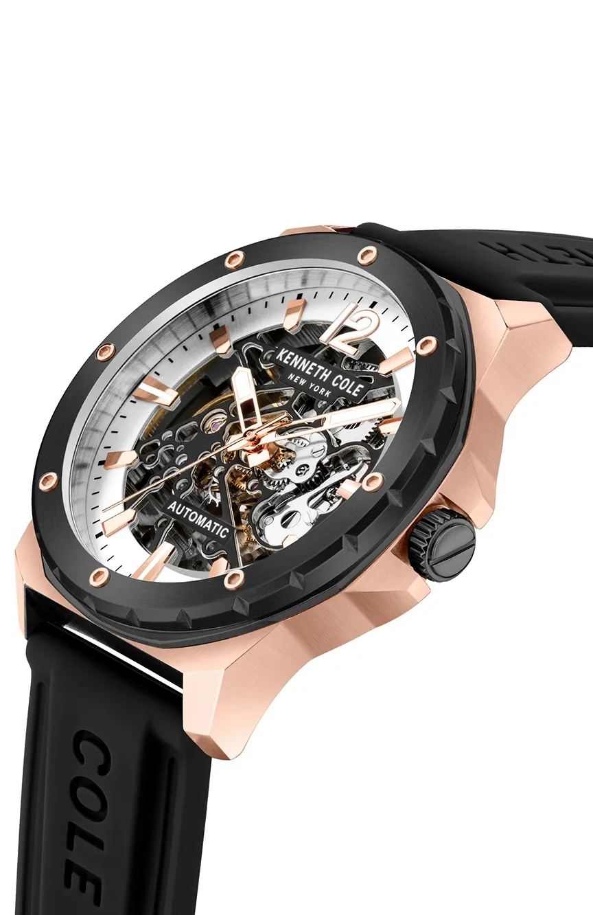 Kenneth Cole Kenneth Cole Mens Fashion Silicone Automatic
