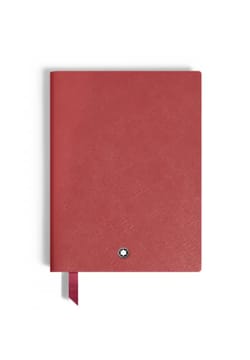 Montblanc Notebook Medium Saffiano Leather Red Squared Pages