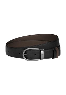 Montblanc Horseshoe 30 mm Reversible Belt in Sartorial Leather