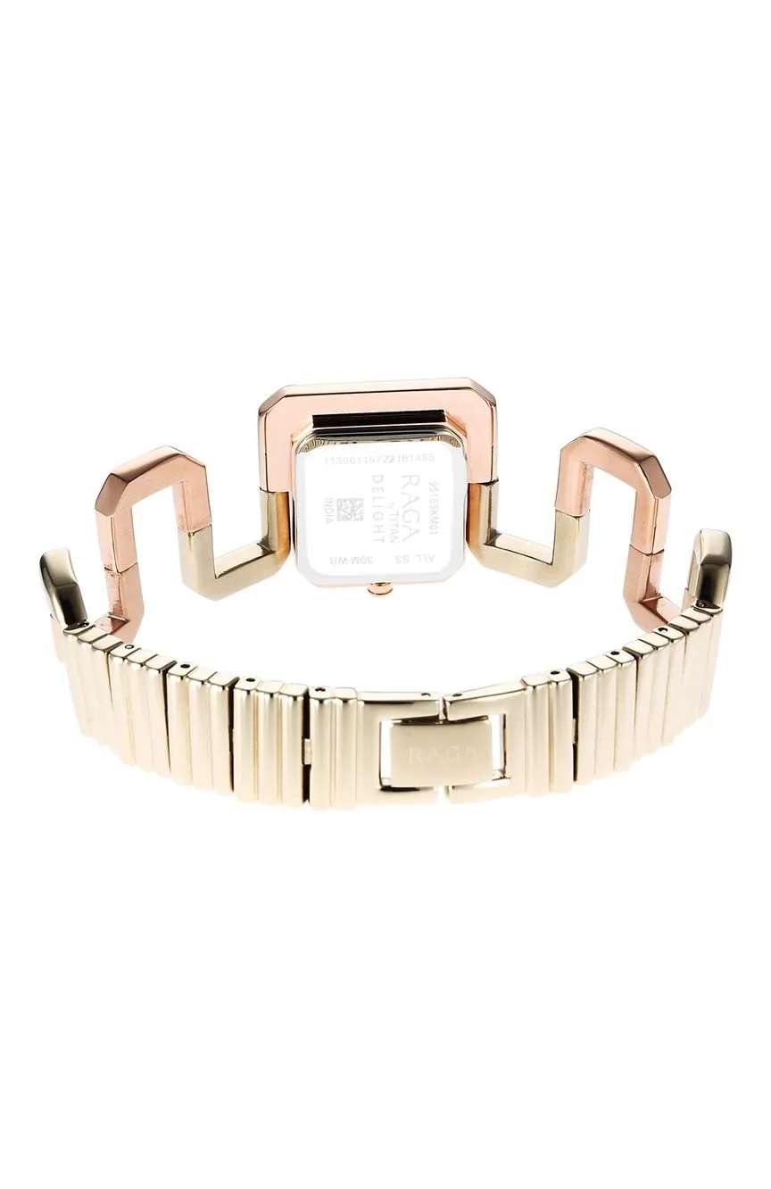 Titan Raga Delight Rose Gold Dial Women Watch With Stainless Steel Strap