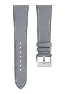 Delugs Leather - Light Grey Nubuck Slim Strap