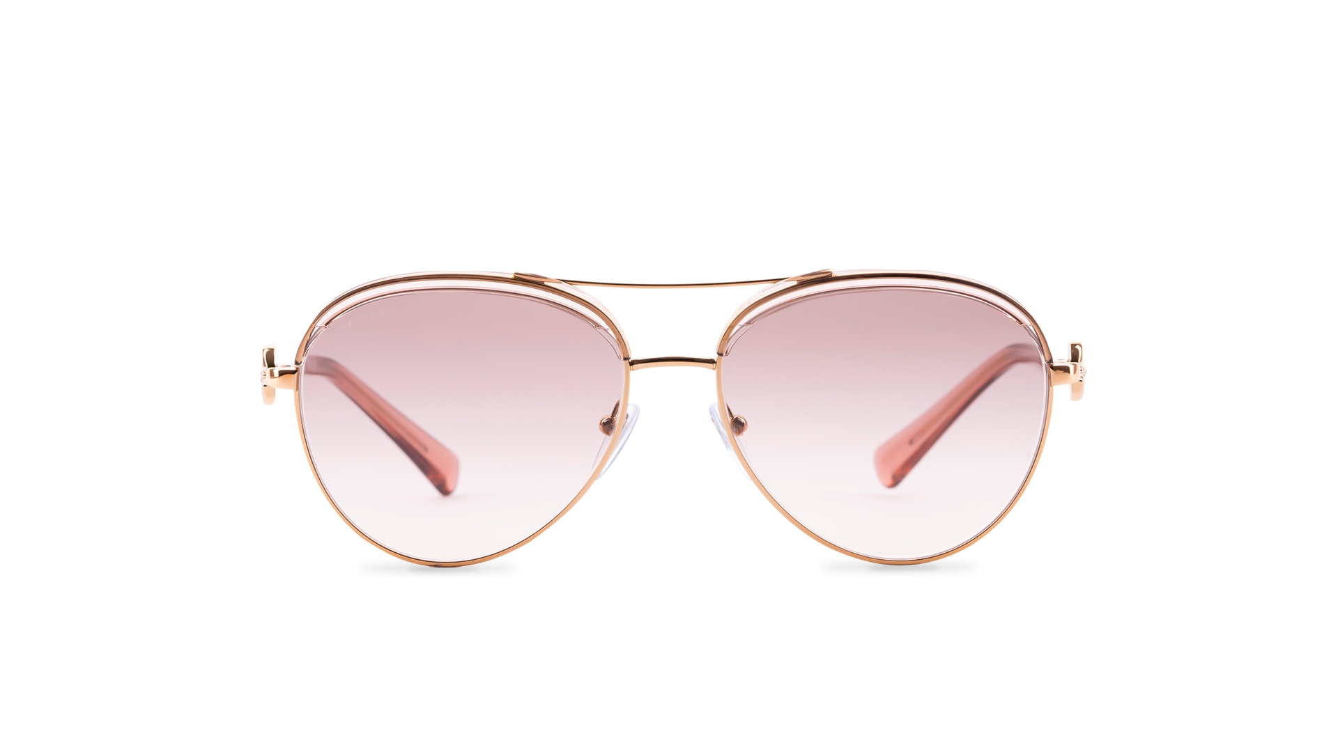 Bvlgari Women Pilot Rose Gold Sunglass RivoliShop