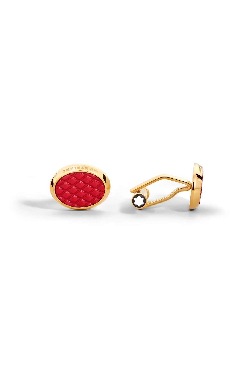 Montblanc Cufflinks Meisterstuck Red Lacquer