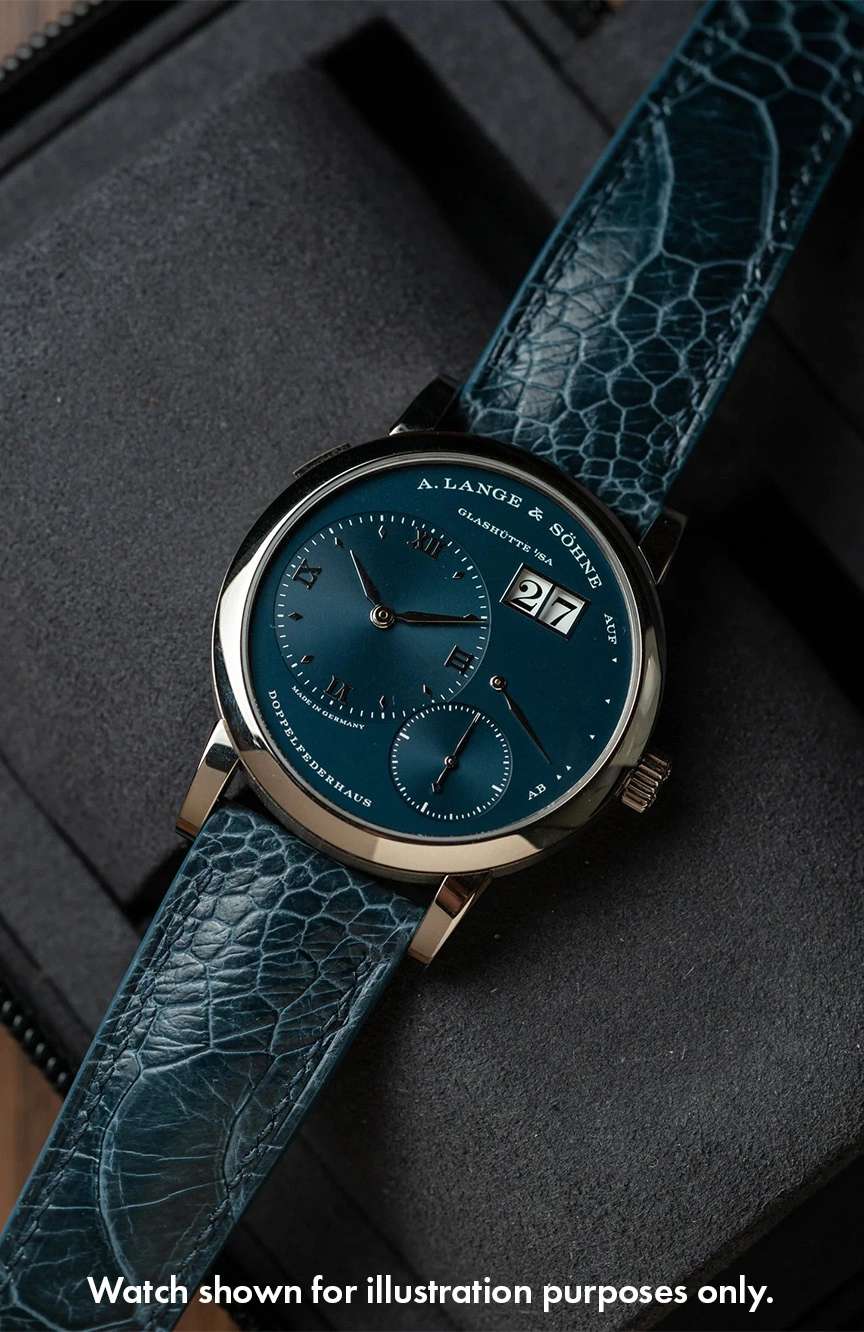 ديلوجز سوار من جلد النعام باللون الأزرق