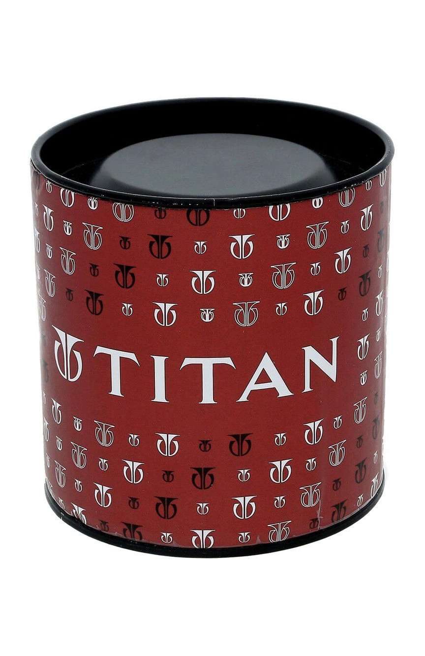 Titan Quartz Analog Silver Dial Leather Strap Watch for Men