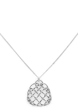 Ori Tao Triangle silvered pendant necklace Shinomoki