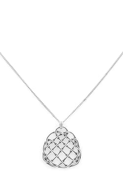 Ori Tao Triangle silvered pendant necklace Shinomoki