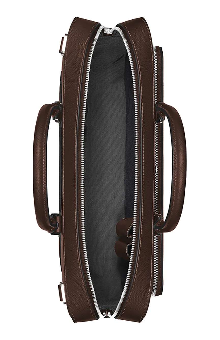 Montblanc Medium Briefcase With Pocket In Sartorial Leather