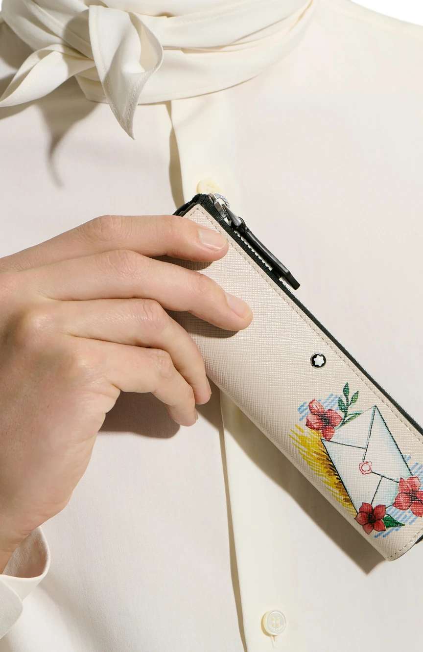 Montblanc 1 Pen Pouch with Zip in Sartorial Leather