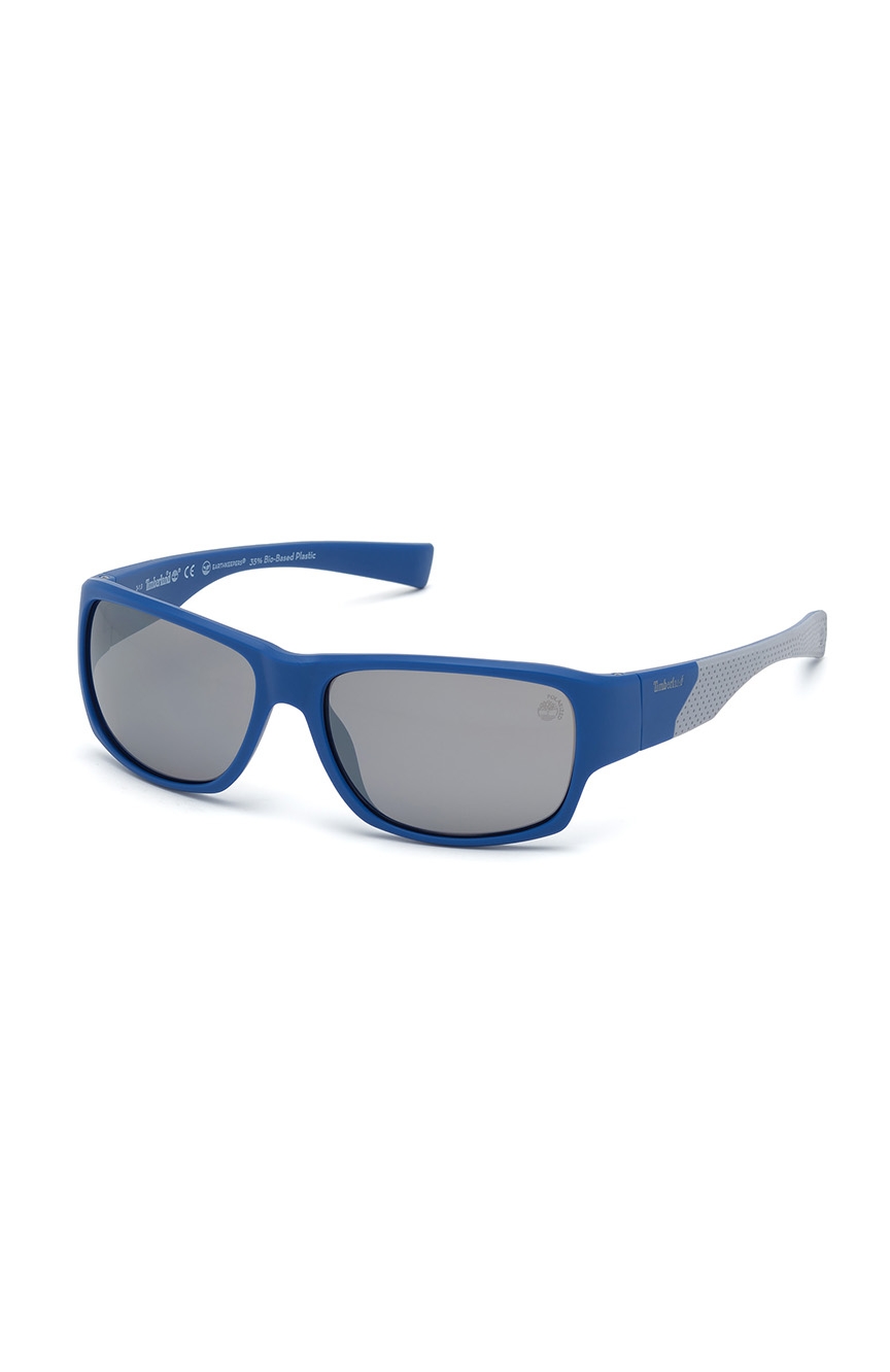 Timberland Men's Sunglasses Polarized Lens Matte Blue Pilot Frame