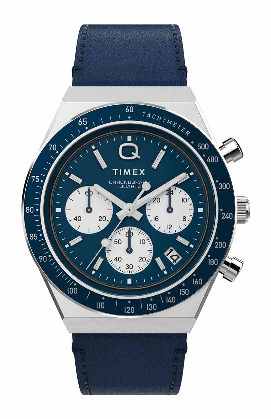 

Timex | Q Timex Chronograph 40mm Leather Strap Watch